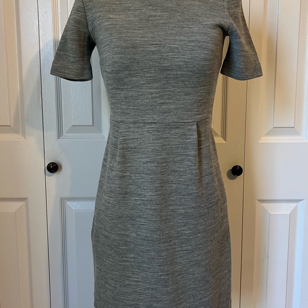 J. Crew Classic Gray Midi Dress